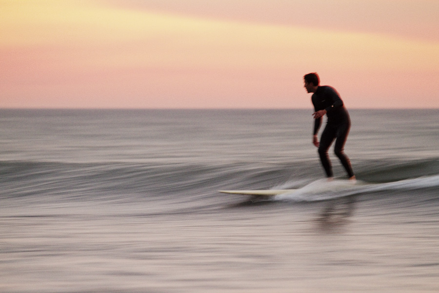 Slow shutter and surfer